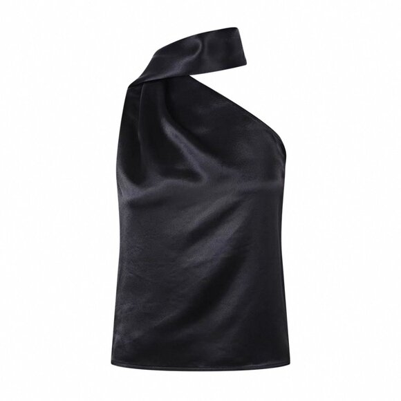 Black silk cami top - Picture 1 of 2